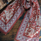 Drake's Red Mughal Elephants Print Wool-Silk Scarf - image 1