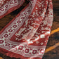 Drake's Red Mughal Elephants Print Wool-Silk Scarf - image 6