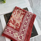 Drake's Red Mughal Elephants Print Wool-Silk Scarf - image 7