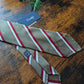 Drake's Sage, Burgundy and White Striped Handmade Silk Tie - image 3