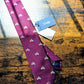 Drake's vespa motif handmade silk tie burgundy orange product image