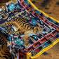 Drake's Yellow Tiger Motif Print Wool-Silk Pocket Square - image 2