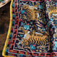 Drake's Yellow Tiger Motif Print Wool-Silk Pocket Square - image 3