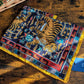 Drake's Yellow Tiger Motif Print Wool-Silk Pocket Square - image 5