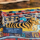 Drake's Yellow Tiger Motif Print Wool-Silk Pocket Square - image 6