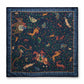 Drake's Navy Mythical Animals Print Wool-Silk Bandana