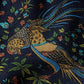 Drake‘s Navy Floral Birds of Paradise Print Wool-Silk Scarf Limited Edition