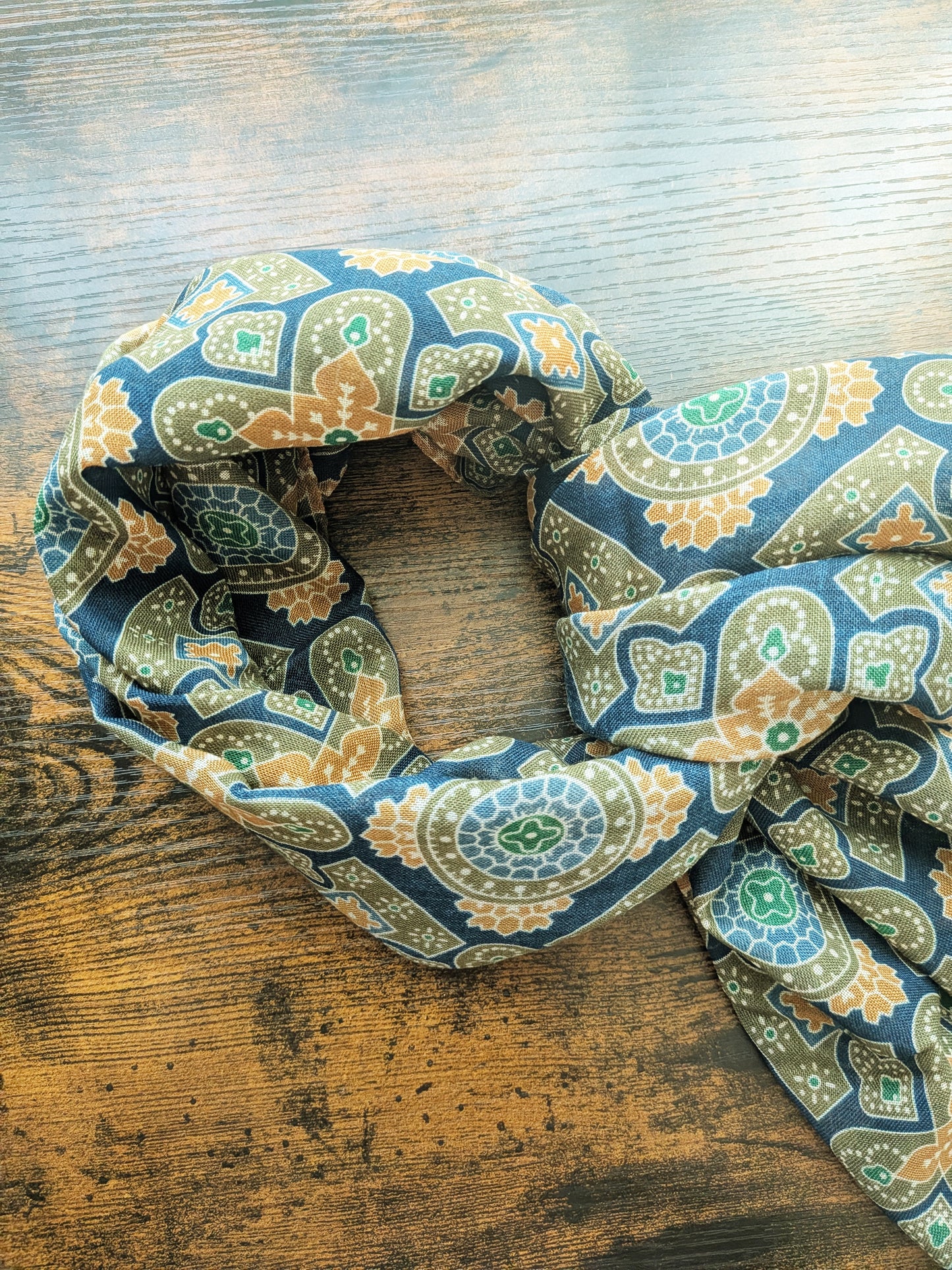 Drake's Medallion Wool Silk Print Scarf