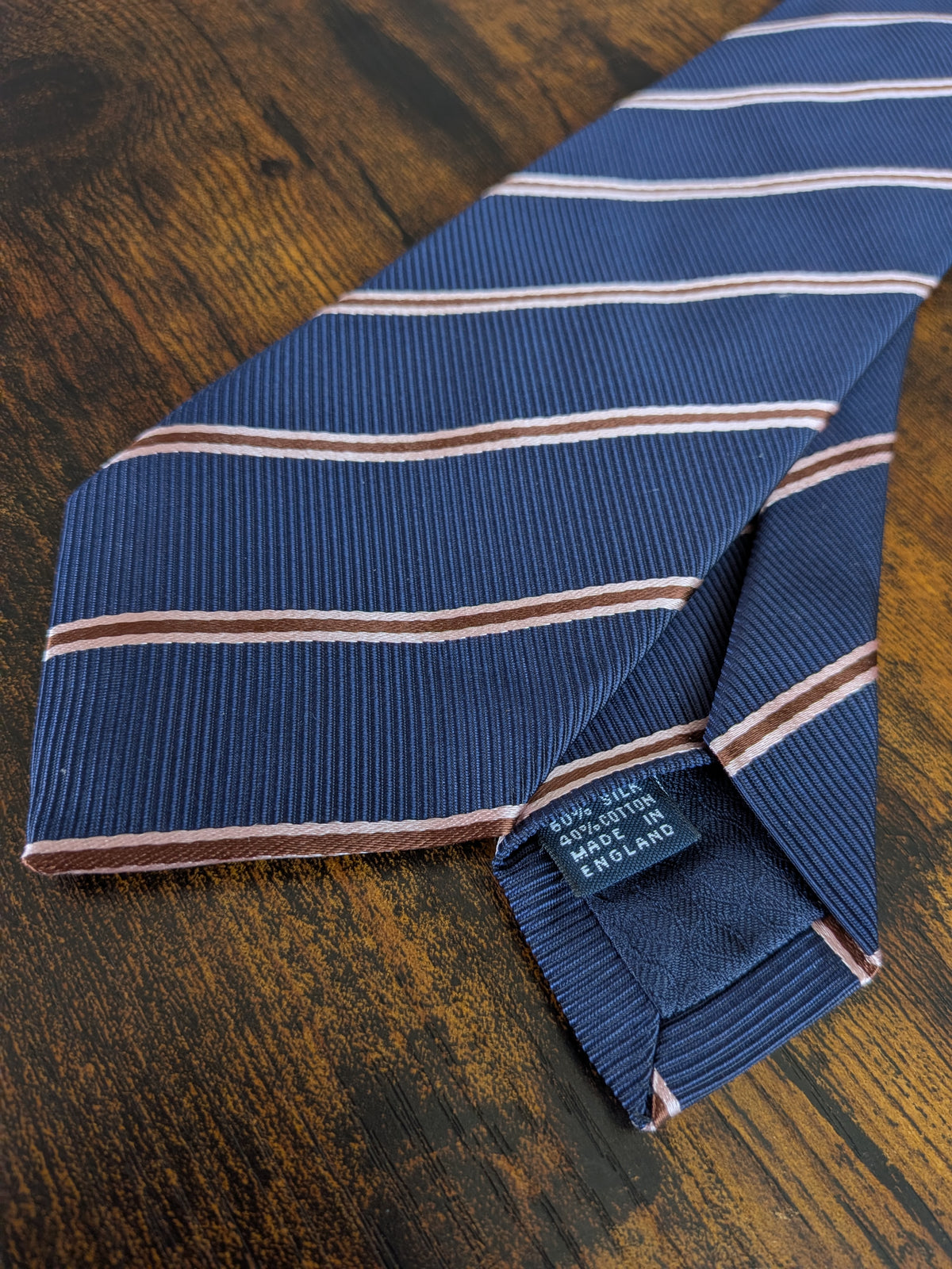 Kingsman Striped Silk And Cotton-blend Tie
