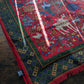 Drake's Red Green Mythical Animals Print Wool Silk Scarf Limited Edition