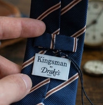 Kingsman Striped Silk And Cotton-blend Tie