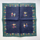 Drakes Linen/Cotton Teddy Bear Print Pocket Square Limited Edition